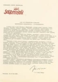 List do wyborc&oacute;w w sprawie mniejszości narodowych i wyznaniowych