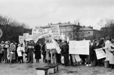Plac Litewski w Lublinie - protest pracowników oświaty