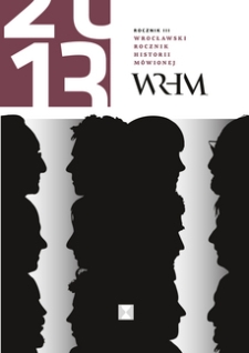 Wrocławski Rocznik Historii Mówionej 3/2013