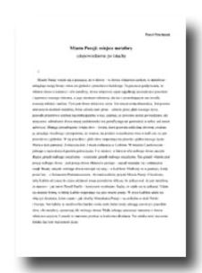 Miasto Poezji: miejsce metafory (dopowiedzenie po latach)