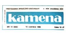 Kamena : dwutygodnik społeczno-kulturalny, R. 53 nr 12 (858), 15 czerwca 1986