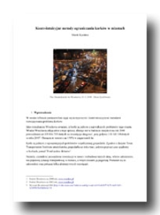 Kontr-intuicyjne metody ograniczania kork&oacute;w w miastach