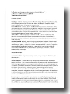 Dyskusja na spotkaniu promocyjnym numeru pisma "Scriptores" pt. "Rozmowy o kulturze przestrzeni"