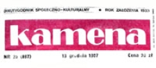 Kamena : dwutygodnik społeczno-kulturalny, R. 54 nr 25 (897), 13 grudnia 1987