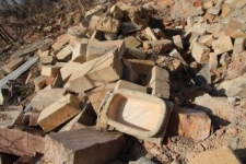 Stare kafle z kaflarni parowej Belkiesa w Siemiatyczach