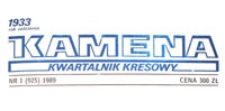 Kamena : kwartalnik kresowy, R. 56 nr 1 (925), 1989