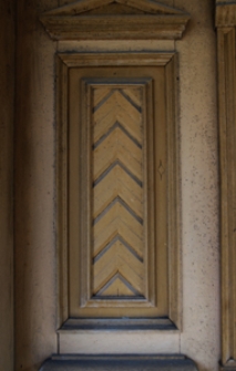 Płycina drzwi frontowych domu Icka Goldberga przy ul. I Armii Wojska Polskiego 1 w Dubience