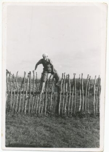 Pan Władysław przechodzi przez płot