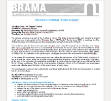 Educational workshop "Letters to Henio": scenario