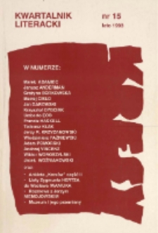 Kresy : kwartalnik literacki, nr 15 1993