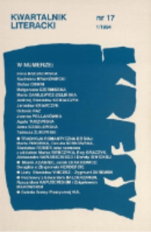 Kresy : kwartalnik literacki, nr 17 1/1994