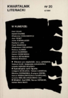 Kresy : kwartalnik literacki, nr 20 4/1994