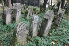 Macewy na cmentarzu żydowskim w Lesku