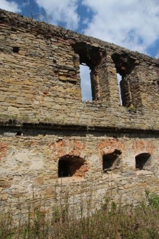 The interior of the synagogue in Dukla