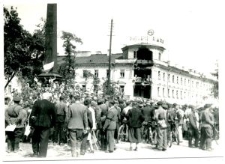 Tłum pod pomnikiem Unii Lubelskiej