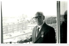 J&oacute;zef Koziejowski w mieszkaniu na osiedlu Kruczkowskiewgo