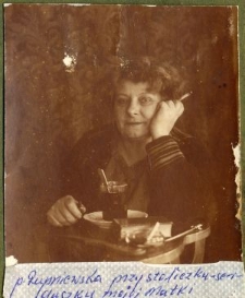 Pani Rupniewska przy stoliku Janiny Bielskiej