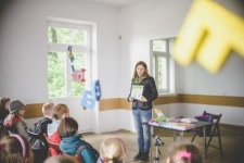 Eliza Piotrowska autorka literatury dziecięcej na spotkaniu w "Domu Słów"
