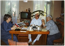 spotkanie Lucjana i Anny Świetlickiej z Józefem Honigiem