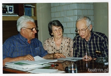 Spotkanie Lucjana i Anny Świetlickich z prof. Markiem Żyliczem w Piaskach