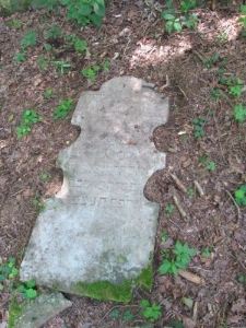 A gravestone at the Jewish cemetery in Knyszyn