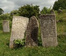 Matzevot at the Jewish cemetery in Busk