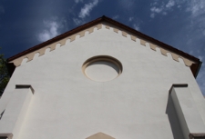 Szczyt fasady cerkwi Zaśnięcia Przenajświętszej Bogurodzicy (ok. 1560) przy ul. Sądowej 11 w Szczebrzeszynie