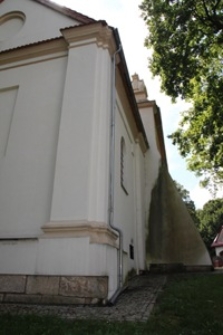 P&oacute;łnocno-wschodnie naroże cerkwi pw. Zaśnięcia Przenajświętszej Bogurodzicy (ok. 1560) przy ul. Sądowej 11 w Szczebrzeszynie