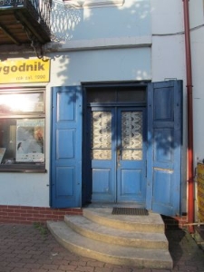 Entrance door of an old house in Siemiatycze