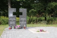 Memorial - Lapidarium at the former catholic cemetery in Berezne, now a park