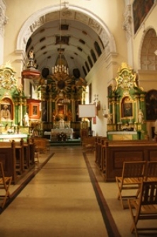 Wnętrze kościoła pw. św. Katarzyny Aleksandryjskiej (1620-1638) w Szczebrzeszynie