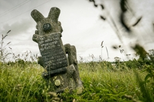Matzevah at the Jewish cemetery in Volozhin