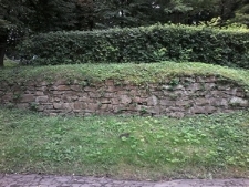 Ostroh, retaining wall near the entrance to Zamkova Gora