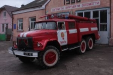 Wóz strażacki w Podhajcach