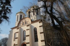The Bohoyavlenska Orthodox Church on the territory of the castle in Ostroh