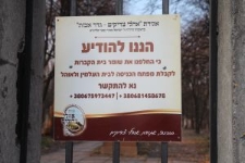 Tablica informacyjna na cmentarzu żydowskim w Ostrogu