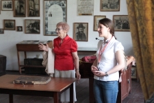 Spotkanie z Panią Lubą Matraszek - przewodniczącą TSKŻ w Lublinie. Synagoga Chevra Nosim