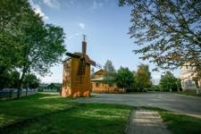 A mill-museum at Lenin square in Motal