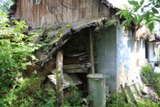 Tylna ściana szczytowa domu przy ulicy Klukowskiego 62 w Szczebrzeszynie