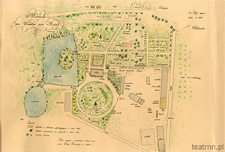 Mapa pamięci majątku w Moniakach