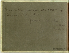 Dedykacja Jerzego Plucińskiego na albumie należącym do Zofii Zinserling ze zdjęciami z majątku w Moniakach