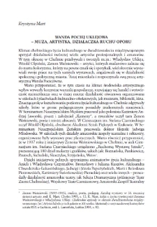 Wanda Pociej Uklejowa &ndash; muza, artystka, działaczka ruchu oporu