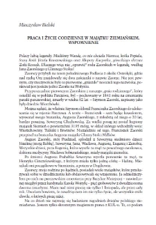 Praca i życie codzienne w majątku ziemiańskim. Wspomnienie