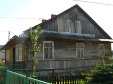 Ściana szczytowa domu przy ulicy Czarnieckiego 14 w Tyszowcach