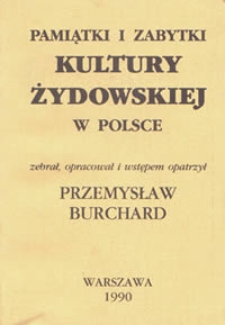 Pamiątki i zabytki kultury żydowskiej w Polsce
