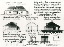 Rysunek domu pisarza folwarcznego i ogrodnika oraz parnik