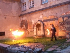 Pokaz fireshow podczas Pożaru Lublina 2009