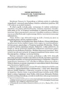 Dzieje rezydencji Tomasza hr. Zamoyskiego w Jabłoniu