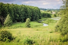 Widok z cmentarza tatarskiego w Horodyszczu na rzekę Serwecz