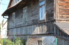 Ściana szczytowa domu przy ulicy Czarnieckiego 14 w Tyszowcach